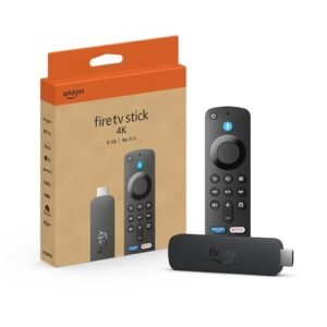Amazon – Fire TV Stick 4K streaming device, includes support for Wi-Fi 6, Dolby Vision/Atmos, 8 GB, free & live TV – Black